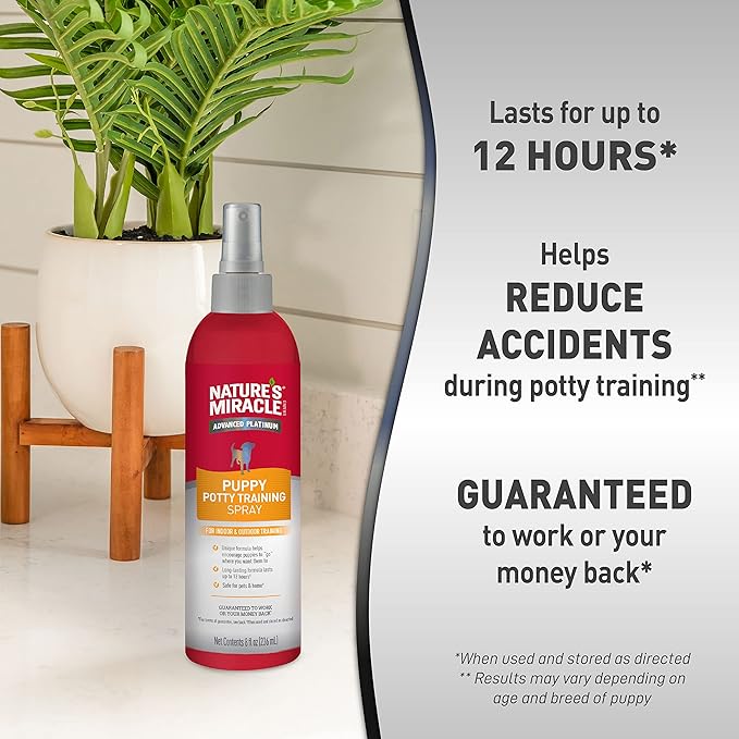 Nature's Miracle Advanced Platinum Puppy Potty Training Spray 8 Oz, Dog Training Aid