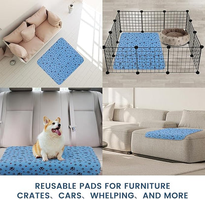 Washable Pee Pads for Dogs,2 Pack Extra Large 72"x72" Super Absorbent Reusable Puppy Pads,Non-Slip 100% Waterproof Dog Pee Pads,Pet Training Pads for Couch, Crate,Potty Training,Floor