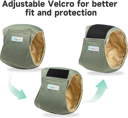 Male Dogs Diapers Belly Bands(4Pack), Washable Reusable Male Boy Doggy Wraps Panties for Doggie Puppy Pooping Potty Training Incontinence Marking Pañal para Perro Brown Gray Green Cyan Large