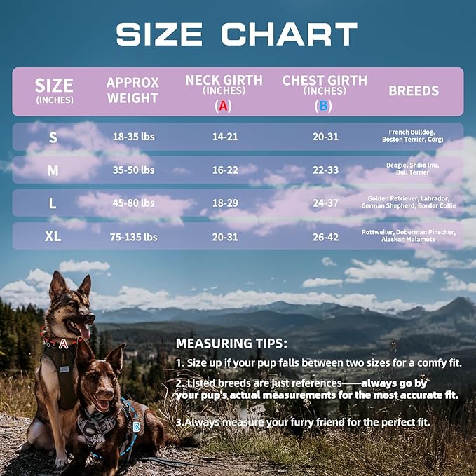 AUROTH Tactical Dog Harness for Large Dogs No Pull Adjustable Pet Harness Reflective K9 Working Training Easy Control Pet Vest Military Service Dog Harnesses Very Peri S
