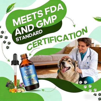 Kennel Cough Treatment for Dogs & Cats Helps with Dry, Wet, Barking Cough,Allergies & Sneezing Support Liver Health 100% Plant-Based Herbal Supplement 60 ml