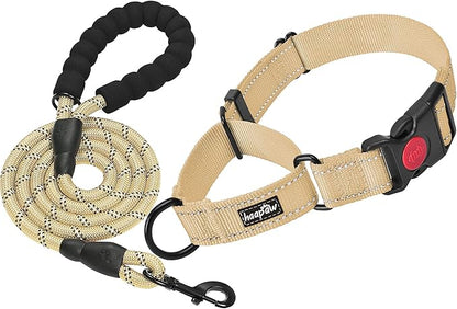 haapaw Martingale Dog Collar with Quick Release Buckle Reflective Dog Training Collars for Small Medium Large Dogs