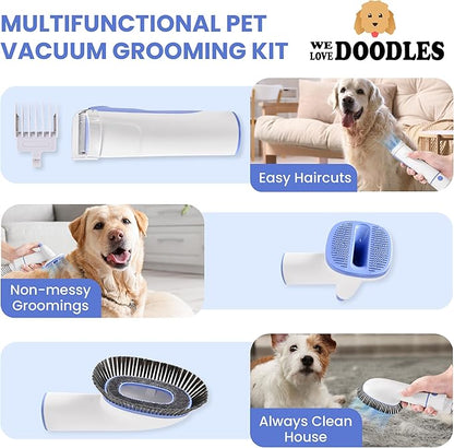 We Love Doodles 11-in-1 Dog Grooming Vacuum - Professional-Grade Dog Clippers, Lightweight Pet Vacuum Grooming Kit for Dogs at Home, for Long Hair & Non Shedding Dogs, Goldendoodles & Poodles