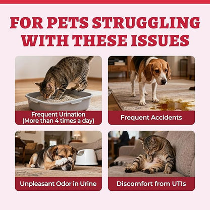 Wellix 8.8oz Large Dog and Cat Urinary Supplement - Rich in Omega-3,Cranberry for Cat UTI Treatment -Urinary Tract Podwer for Bladder & Kidney Support - Mixing with Dog&Cat Food Topper