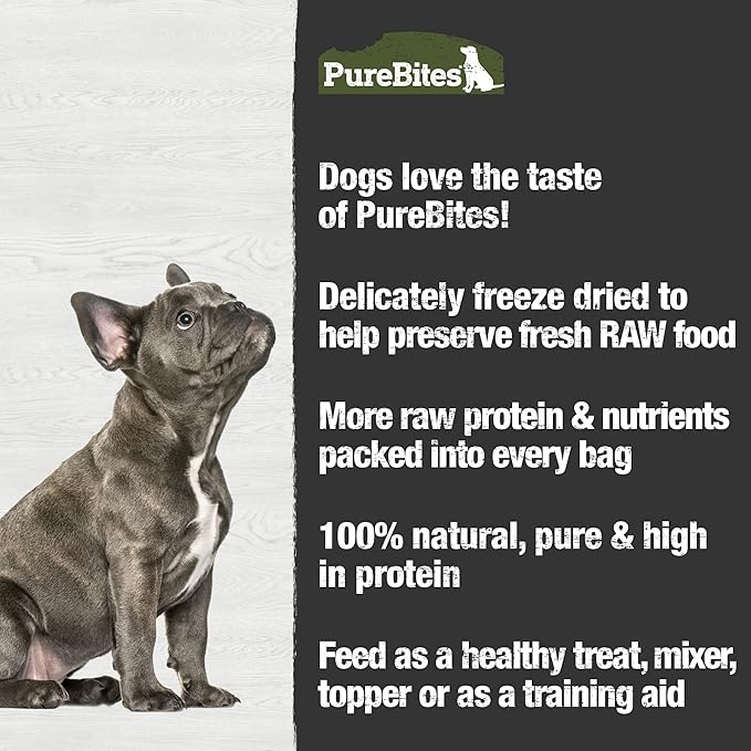 PureBites Beef Liver Freeze Dried Dog Treats, 1 Ingredient, Made in USA, 4.2oz