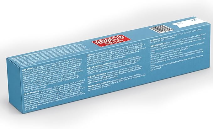 Ivermectin Horse Paste 1.87% Dewormer – Apple Flavored Anthelmintic, Broad-Spectrum Parasite Control for Horses up to 1,250 lbs