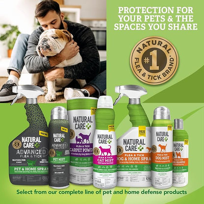 Natural Care Flea and Tick Spray for Dogs - Flea & Tick Treatment for Dogs - Flea & Tick Killer with Certified Natural Oils - 14 Ounces