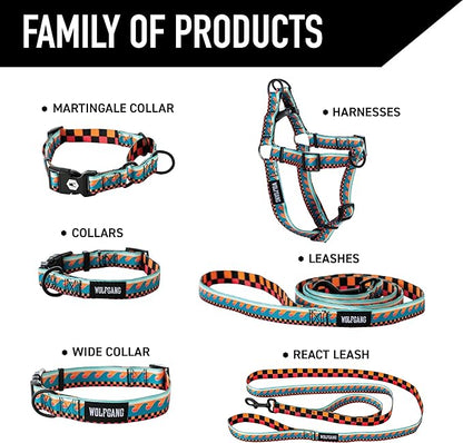 Wolfgang Heavy Duty Dog Leash, Pull-Tested for Walking & Training, BuenaOnda Print, Small