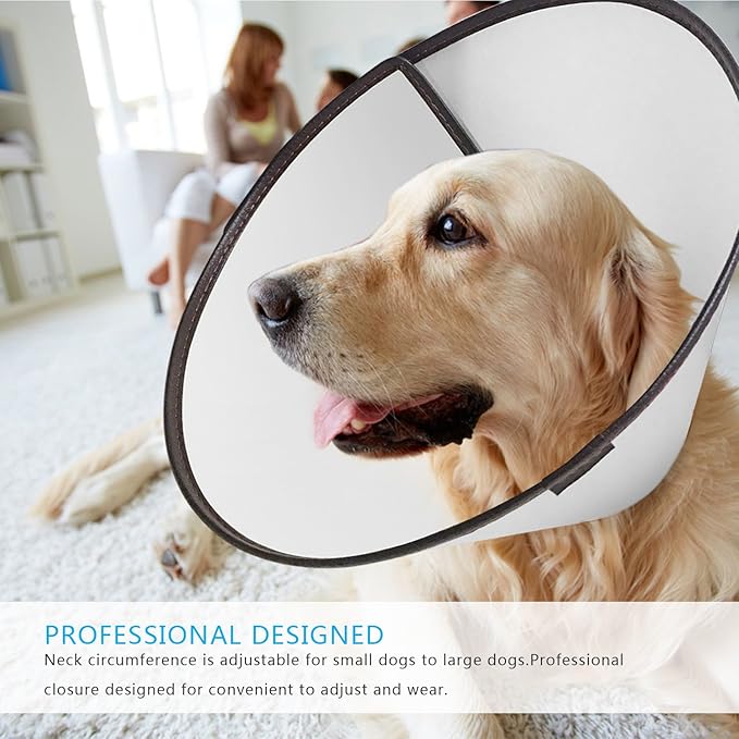 Adjustable Dog Elizabeth Collar Latest Upgrade Felicey Pet Protective Collar with Soft Edge Dog Neck Cone Recovery Cone Collar for Anti-Bite Lick, Surgery or Wound Healing (XXXXL)