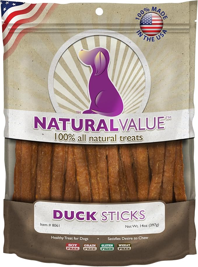 Loving Pets Natural Value All Natural Soft Chew Duck Sticks For Dogs, 14-Ounce