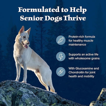 Blue Buffalo Wilderness High-Protein Natural Dry Food for Senior Dogs, Chicken Recipe, 13-lb Bag