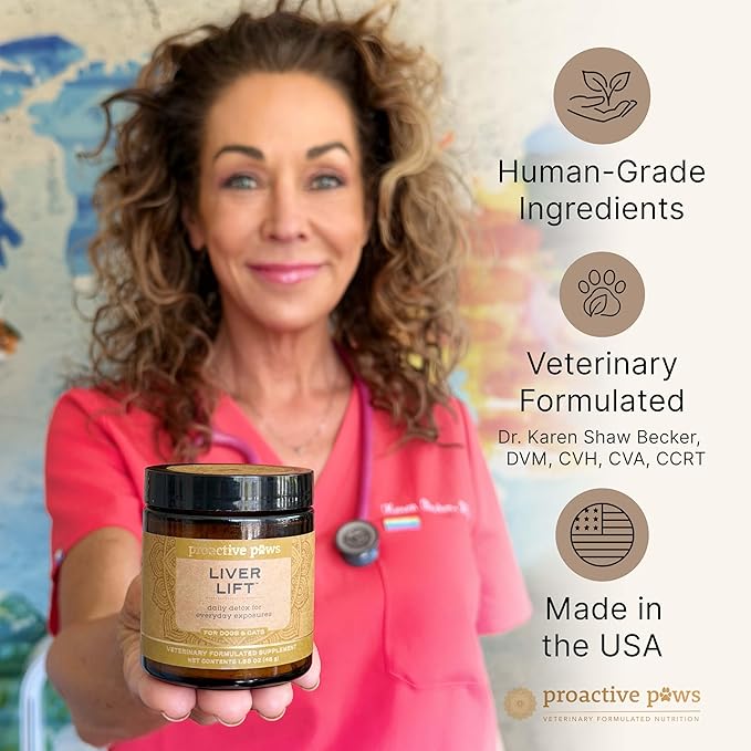 PROACTIVE PAWS Liver Lift – Daily Detox & Organ Support Supplement for Dogs & Cats, Supports Liver, Kidney, and Metabolic Health