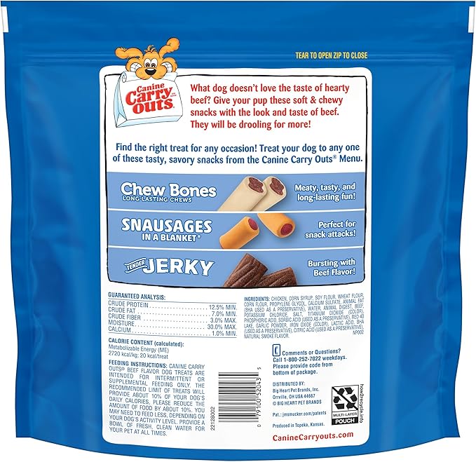 Canine Carry Outs Dog Treats, Beef Flavor, 47 Ounce (Pack of 2)