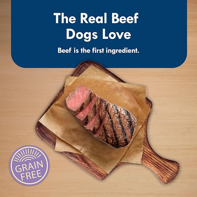 Blue Buffalo Delights Natural Adult Small Breed Wet Dog Food Cups, Pate Style, Porterhouse Flavor in Savory Juice 3.5-oz (Pack of 12)