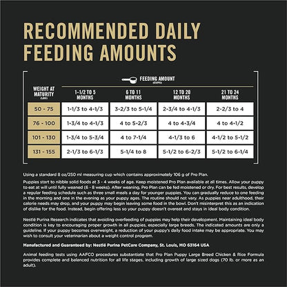 Purina Pro Plan Large Breed Dry Puppy Food, Chicken and Rice Formula - 34 lb. Bag