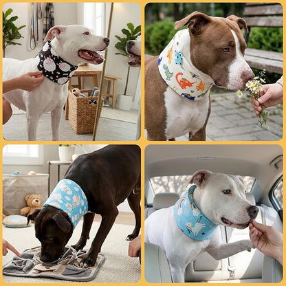 LovinPet Dog Recovery Collar, Adjustable Soft Cone for Medium & Large Dogs, Post-Surgery Comfort & Lick Prevention, Ducks with Hats Print,Blue