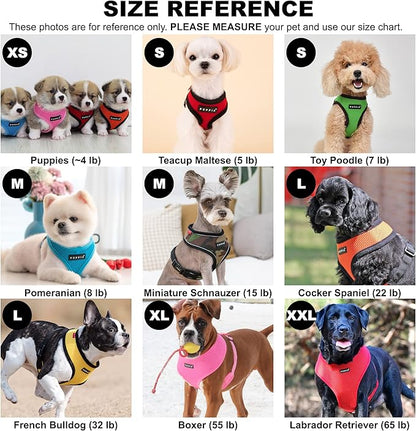 Authentic Puppia Soft Dog Harness, Red - Medium