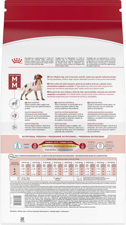 Royal Canin Size Health Nutrition Medium Adult Dry Dog Food, 40 lb Bag