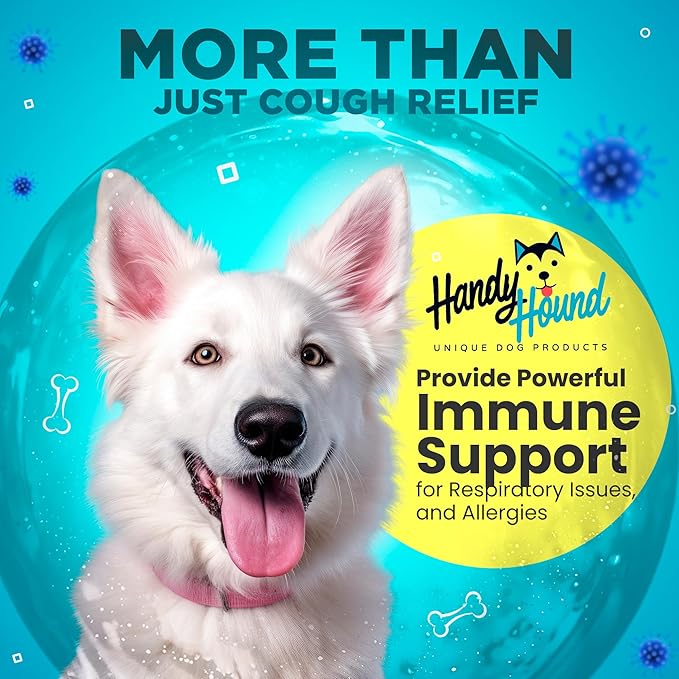 Handy Hound Dog Cough Supplement - Manuka Honey, Natural Herbal Formula for Throat Soothing & Mucus Support - Made in USA (4 Oz)