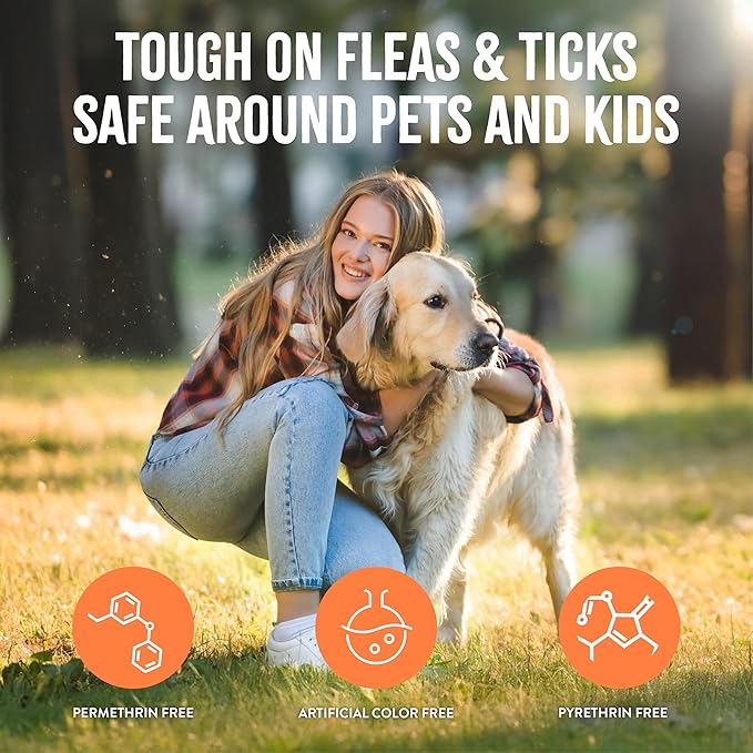 TropiClean Natural Flea & Tick Max Strength Shampoo & Bedding Spray Bundle, Dog Shampoo, Flea & Tick Treatment Protects & Repels - Made in USA