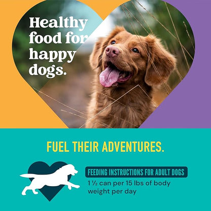 A Strong Heart Wet Dog Food, Country Stew, Made with Real Beef, Peas, & Carrots, Made in The USA, 13.2 oz Can (Pack of 12)