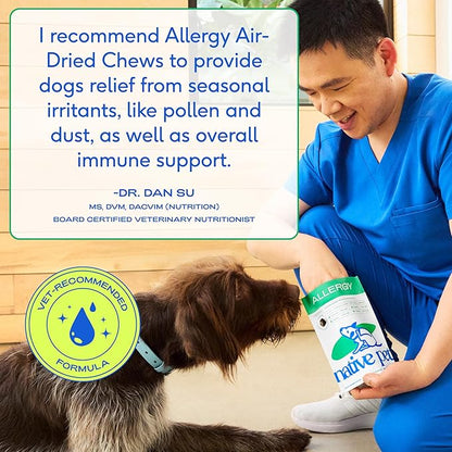 Native Pet Dog Allergy Chews - Dog Allergy Relief for Large Breeds - Supports Seasonal Itch Relief, Healthy Immune Function & Reduces Sneezing - Colostrum, Spirulina, & Probiotics - 30 Days Supply
