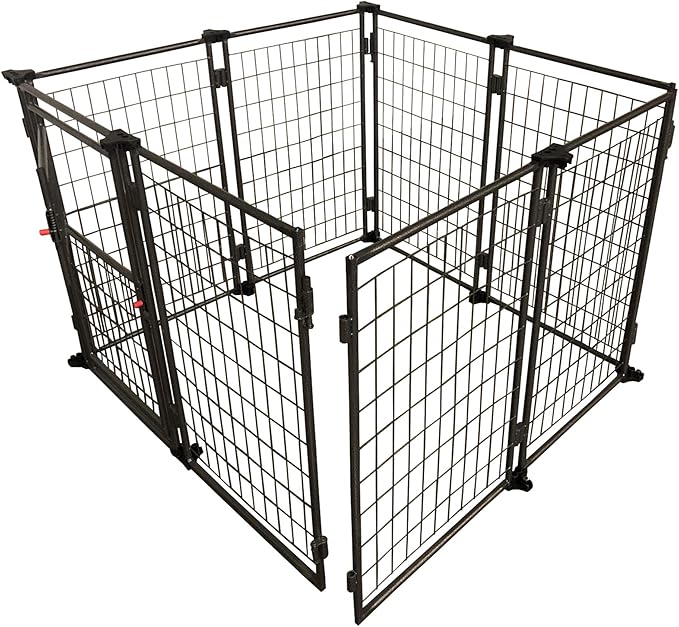 TWO by TWO Haven Expandable Kennel, Black, Medium