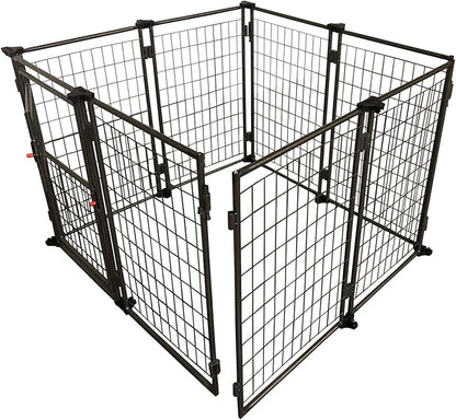 TWO by TWO Haven Expandable Kennel, Black, Medium