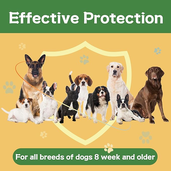 Flea and Tick Prevention for Dogs, Flea and Tick Treatment for Medium Dog, Flea & Tick Control, 23-44 Pounds, 6 Doses