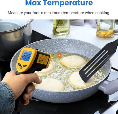 Etekcity Infrared Thermometer Laser Temperature Gun 1080, -58°F~ 1130°F for Meat Food Candy Pizza Oven, Heat Gun for Cooking, Kitchen, Fridge, Reptile, BBQ, HAVC, Adjustable Emissivity & Max Measure