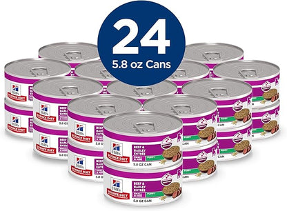 Hill's Science Diet Puppy Small and Mini Wet Dog Food, Beef & Barley, 5.8 oz. Cans, 24-Pack