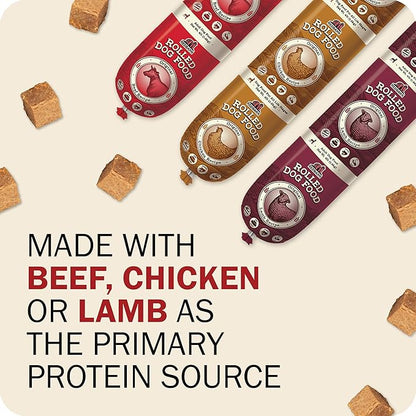 Redbarn Pet Products All-Natural Premium Rolled Dog Food, Chicken Recipe - Soft Semi-Moist Wet Formula for High Protein Diet, Training Rewards, & Treat Pill Concealer - 4 lb, 1 Count