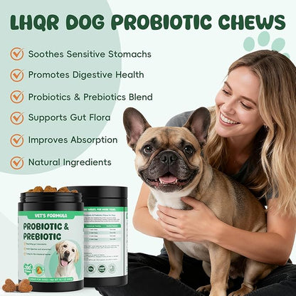 200 PCS Probiotics for Dogs - Digestive Enzymes & Prebiotics for Gut Health, Probiotic Dog Chews Diarrhea Relief & Gas Treatment, Pumpkin Formula for Sensitive Stomachs & Itchy Skin Support