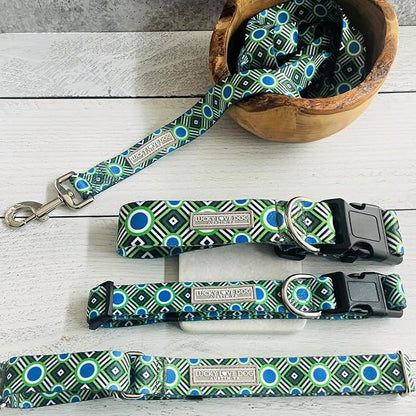 Lucky Love Dog - Easy Click Buckle Dog Collar with Leash Set Combo, Durable & Comfortable for Male & Female Dogs, Pet Collar for Small Dogs, Secure Fit - Leo Combo, Small