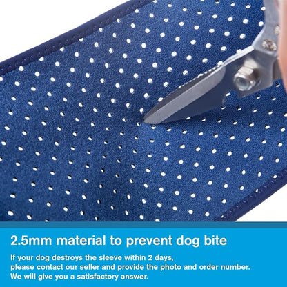 Coodeo Dog Recovery Sleeves, Cone Collar Alternative, Abrasion Resistant Dog Recovery Suit, Washable 2.5mm Thick and Waterproof, Pet Wounds Prevent Licking, Biting (Blue, 2XL)
