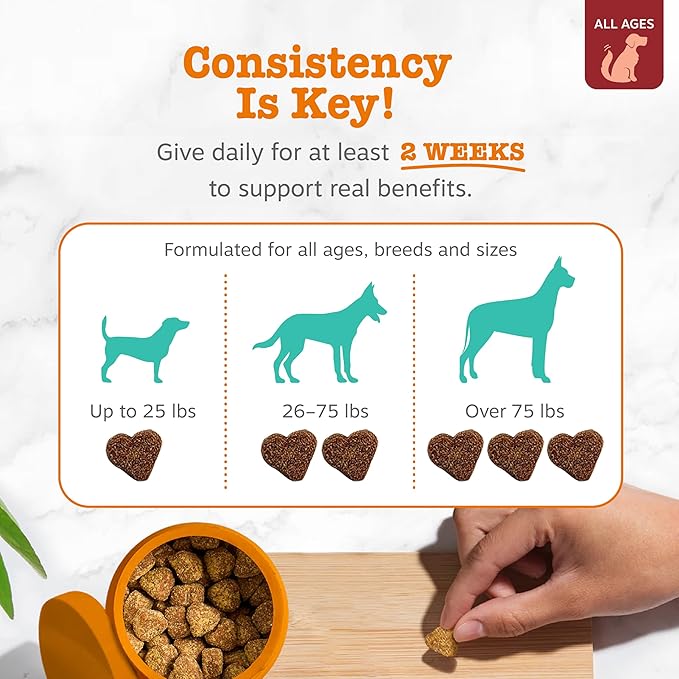 Zesty Paws Calming Chews for Dogs - for Everyday Stress, Relaxation, Composure, and Separation Bison 90 Count