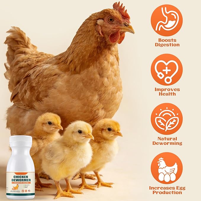 Miguelina Dewormer for Chickens and Poultry, Natural Formula, Vitamin for Roosters Turkeys, Safe for Laying Hens, 120 Tablets