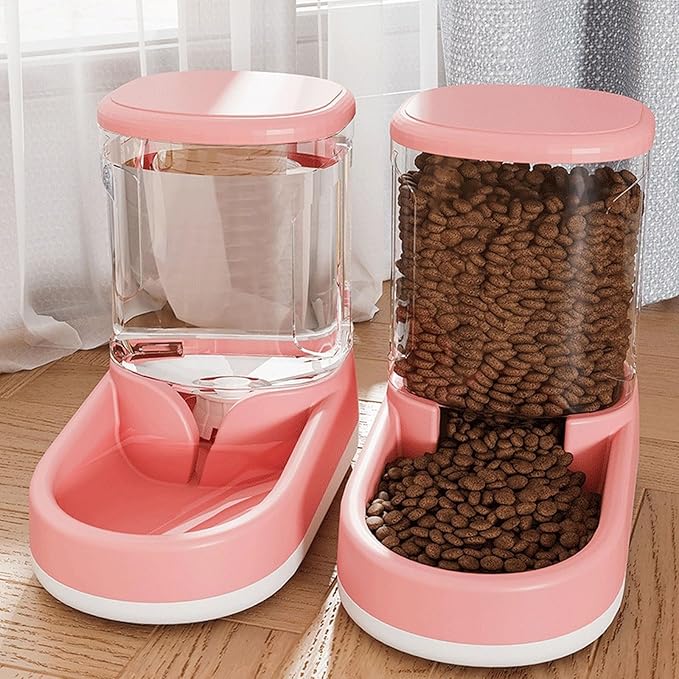 Transparent Pet Feeding Bowl Dog Feeder Small Dog Drinking Bowl Large Capacity Antislip Water Dispenser Pet Supply