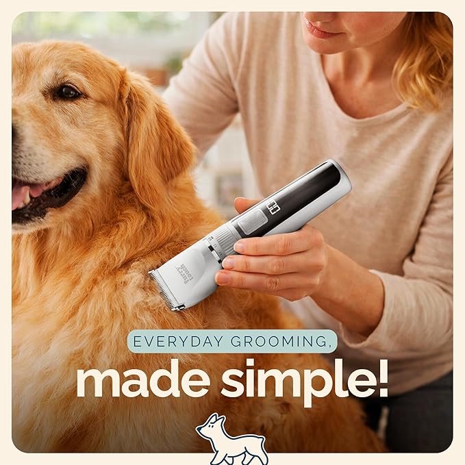 Dog Grooming Kit - 2 Power Modes Quiet & Strong, Cordless Dog Clippers for Grooming & Dogs Hair Trimmer for Groomings, Ceramic Blades, 6 Guide Combs, Rechargeable Trimmer for Cats and Pets