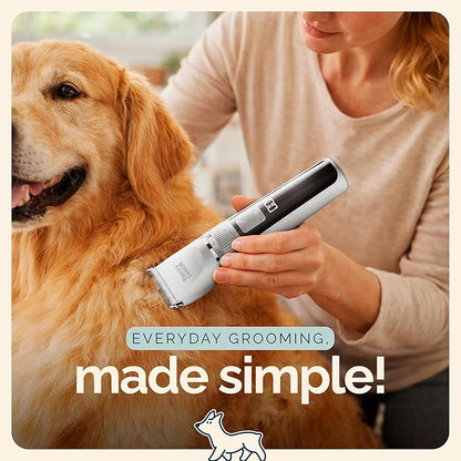 Dog Grooming Kit - 2 Power Modes Quiet & Strong, Cordless Dog Clippers for Grooming & Dogs Hair Trimmer for Groomings, Ceramic Blades, 6 Guide Combs, Rechargeable Trimmer for Cats and Pets