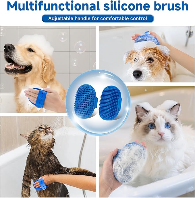 Pet Steam Brush for Dog & Cat – 3-in-1 Spray Hair Removal Comb for Shedding & Grooming, Softens Fur & Reduces Static – Water Brush for Long & Short Coats, Bath-Hating Pets, Includes Waterless Shampoo