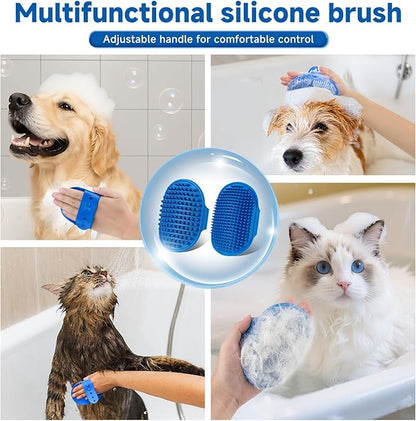 Pet Steam Brush for Dog & Cat – 3-in-1 Spray Hair Removal Comb for Shedding & Grooming, Softens Fur & Reduces Static – Water Brush for Long & Short Coats, Bath-Hating Pets, Includes Waterless Shampoo