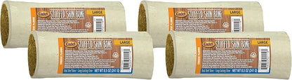 Cadet Stuffed Shin Bone - Highly Digestible, High Protein, Long-Lasting Dog Chew Bone for Aggressive Chewers, Supports Dental Health, Cheese Flavor, Large (1 Count) (Pack of 4)