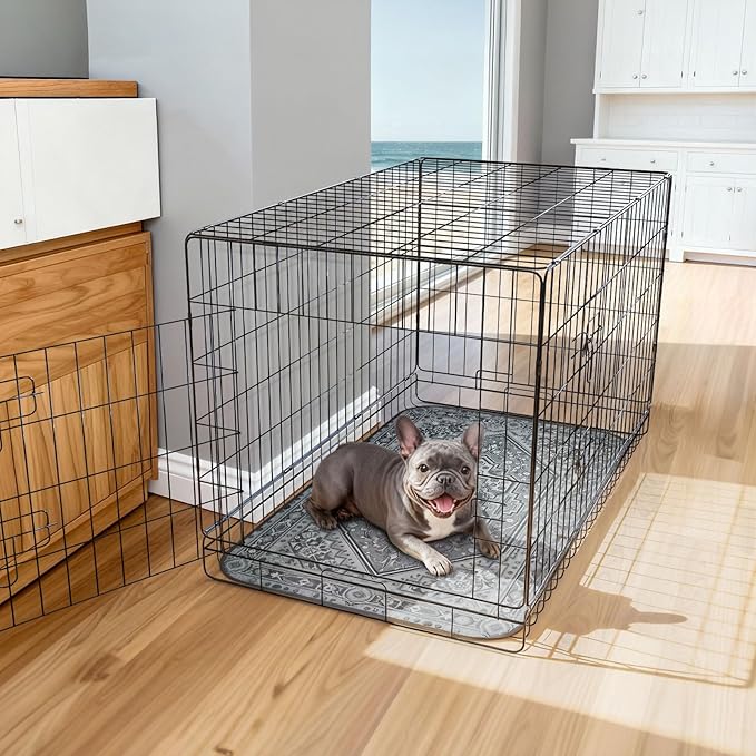 FXW Washable Pee Pads for Dogs, Leak-Proof & Non-Slip, Specifically Designed for 36inch Cages, 23" x 35" Rectangle, Boho Grey, 2 Packs