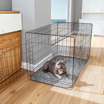 FXW Washable Pee Pads for Dogs, Leak-Proof & Non-Slip, Specifically Designed for 36inch Cages, 23" x 35" Rectangle, Boho Grey, 2 Packs