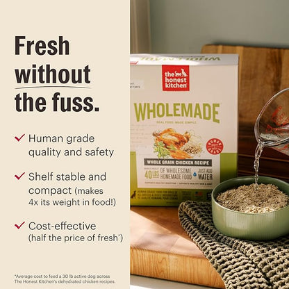 The Honest Kitchen Human Grade Wholemade™ Dehydrated Dog Food, Whole Grain Chicken, 2 lb Bag