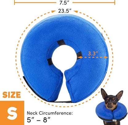 2 Packs Blue Medium and Small (Post-Operative Soft Protection Recovery Dog Collar, Anti-Biting and Scratching Small/Medium/Large Dogs/Cats Adjustable Elizabethan Collar)