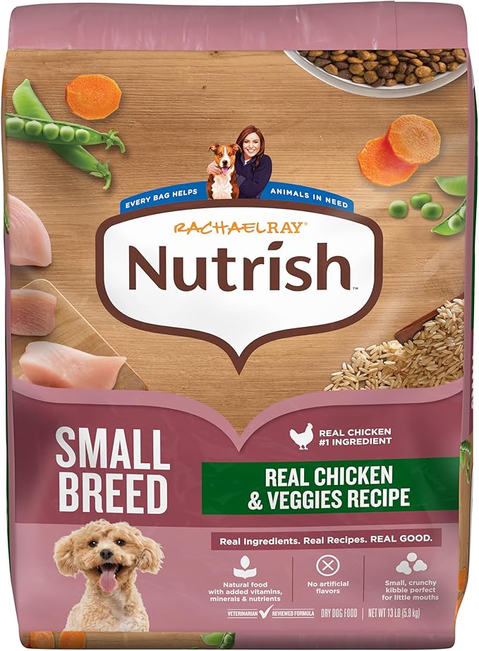 Nutrish Rachael Ray Dry Dog Food Small Breed Real Chicken & Veggies Recipe, 13 lb. Bag
