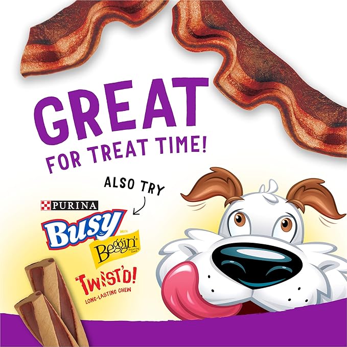 Purina Beggin' Strips Real Meat Dog Treats,Thick Cut Hickory Smoke Flavor - 26 oz. Pouches,(Pack of 4)