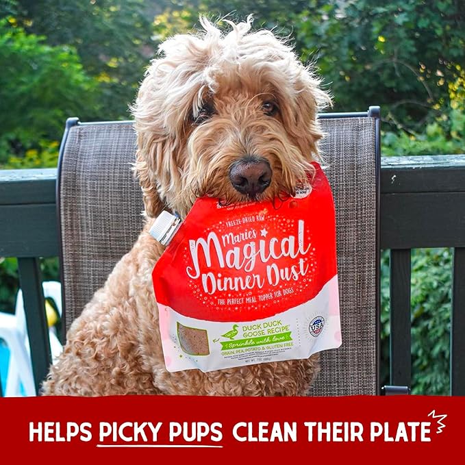 Stella & Chewy's Freeze-Dried Raw Marie's Magical Dinner Dust - Premium Duck & Turkey Dog Food Topper with Organic Fruits-& Vegetables - Perfect for Picky Eaters - 7oz,(Pack of 2)